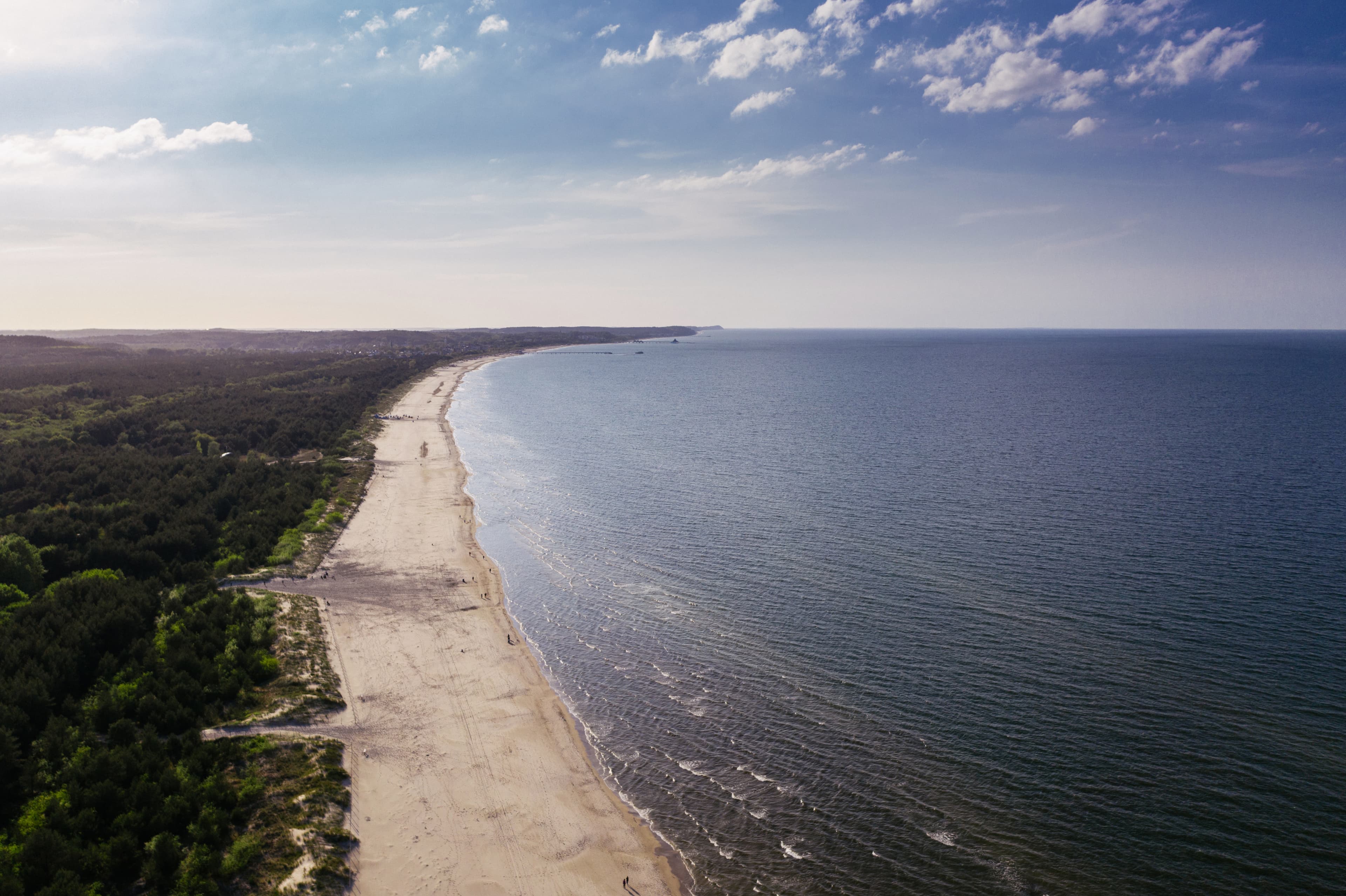 Aerial view of Baltic coastline