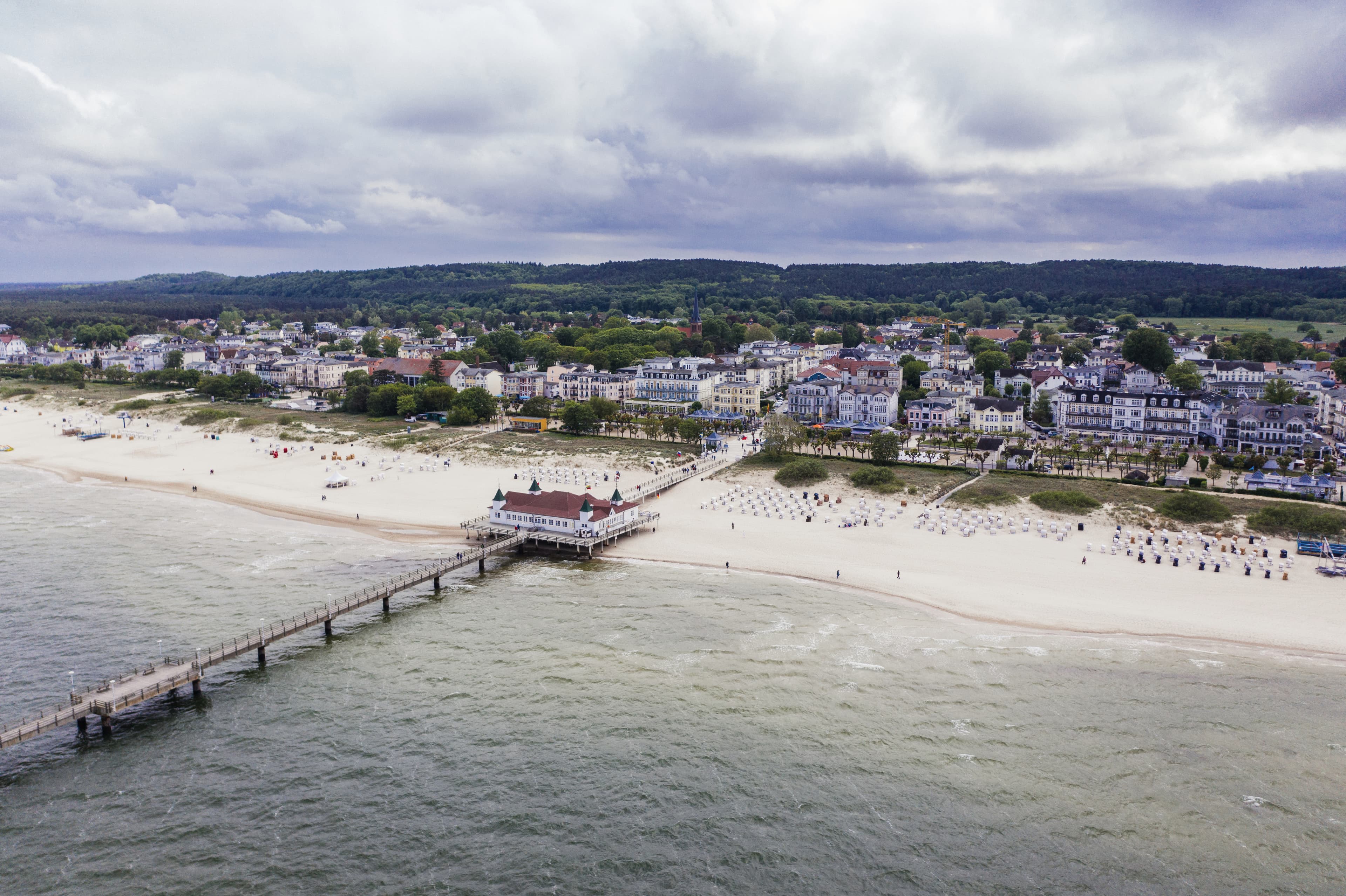 Spring aerial landscape