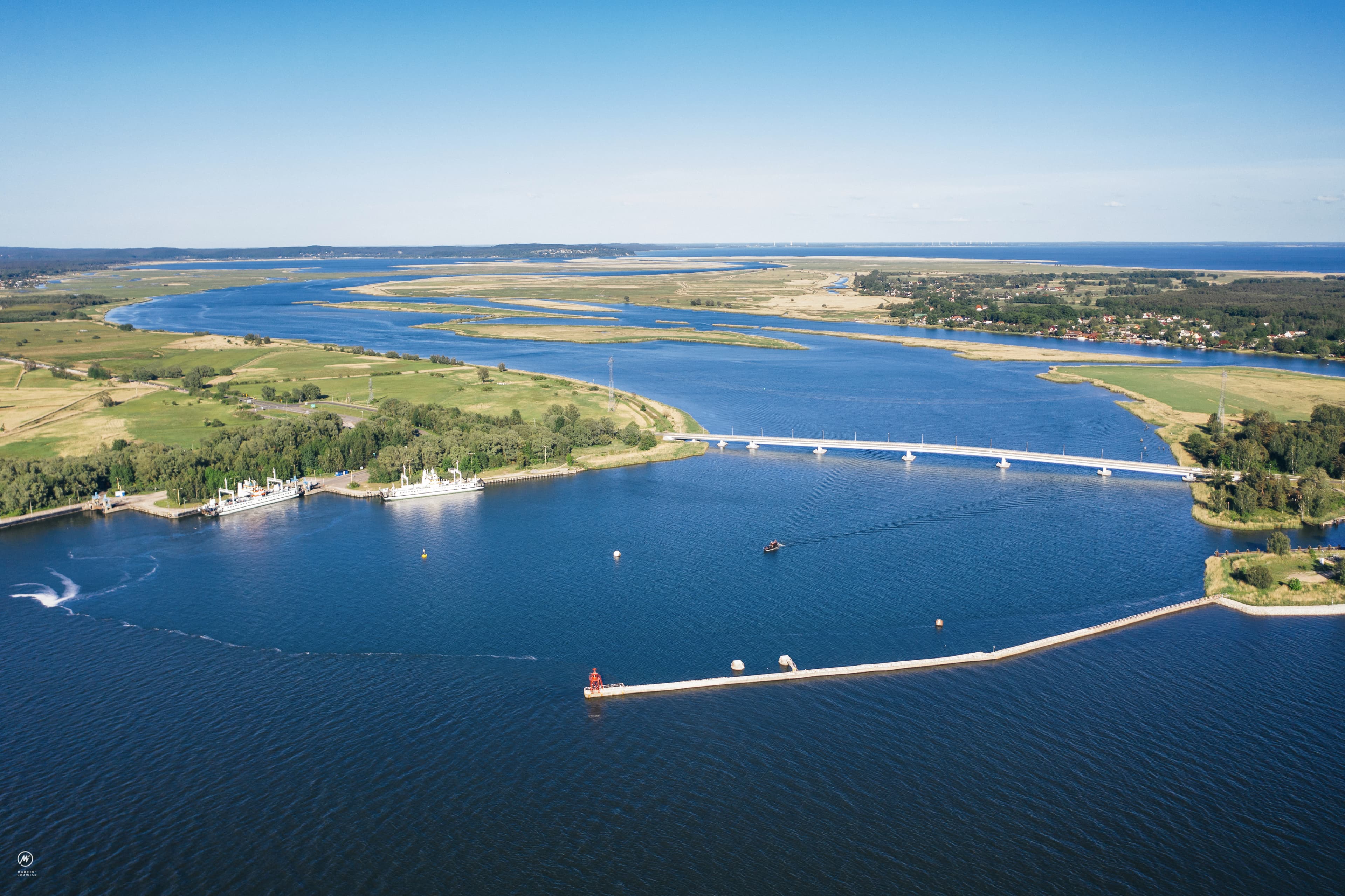 Karsibór island aerial view