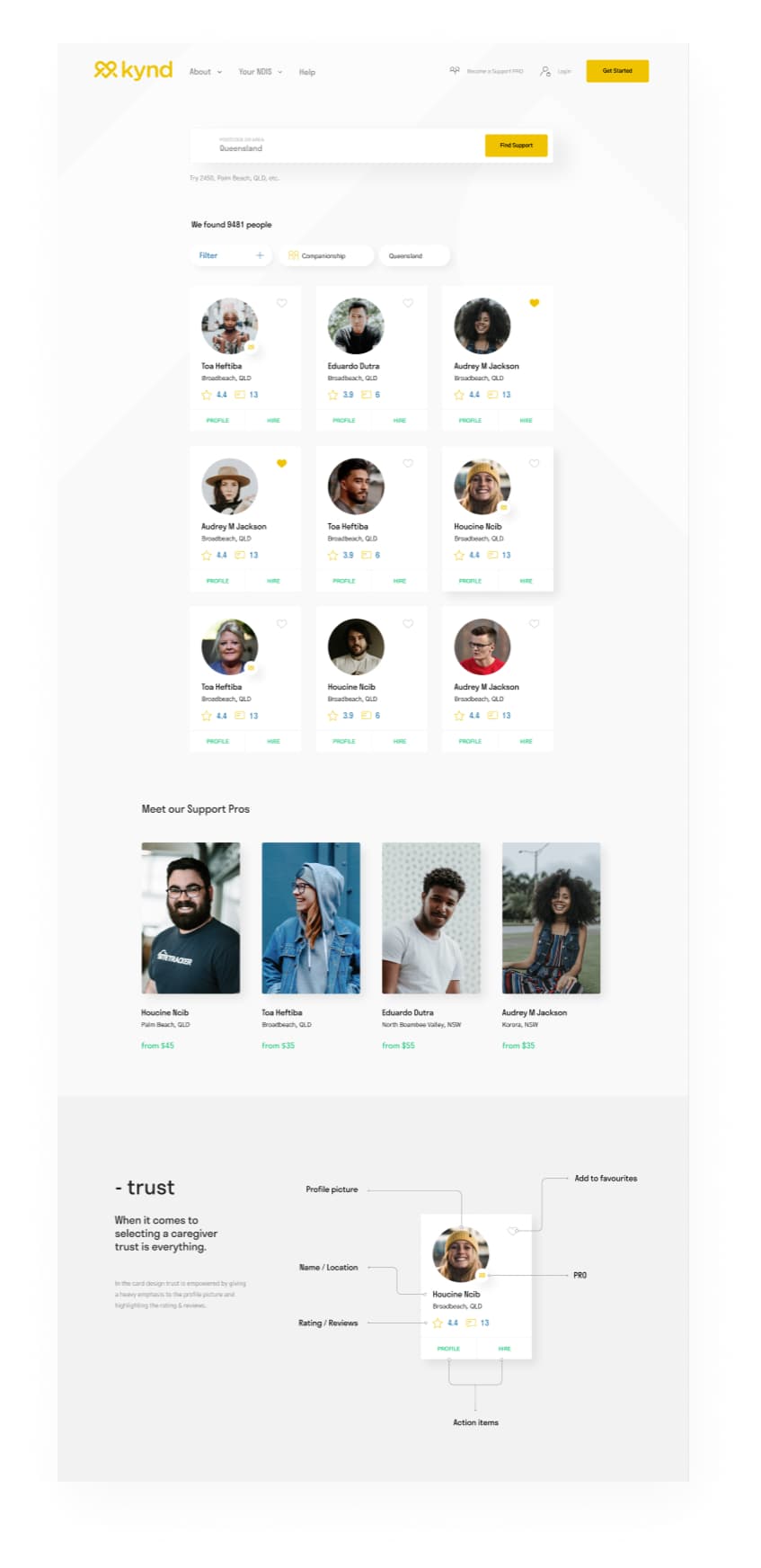 Kynd caregiver listing detail