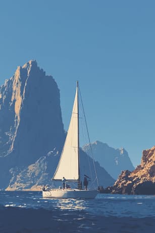 Sailing on calm water